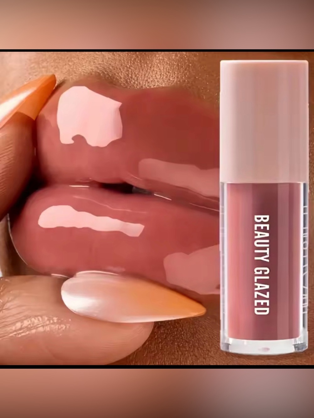 Beauty Glazed Nude Pink Lip Gloss — Hydrating High-Shine Gloss
